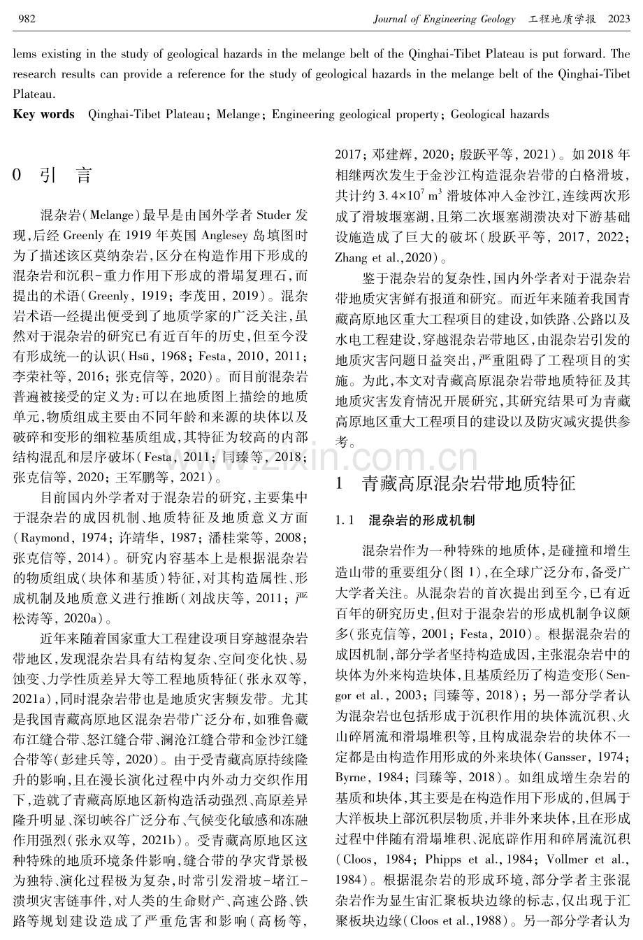 青藏高原混杂岩带及其地质灾害发育特征分析.pdf_第2页