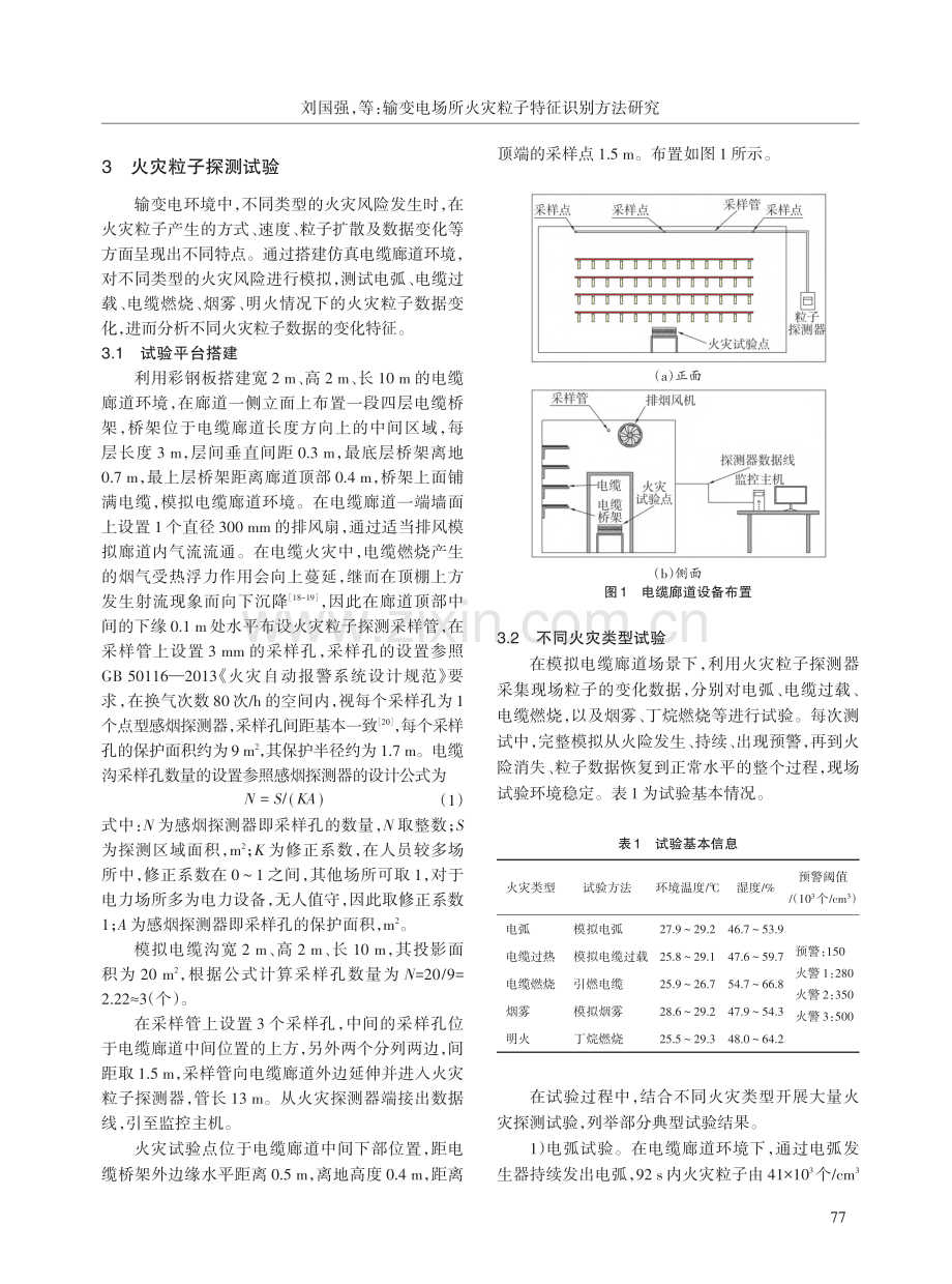 输变电场所火灾粒子特征识别方法研究_刘国强.pdf_第3页