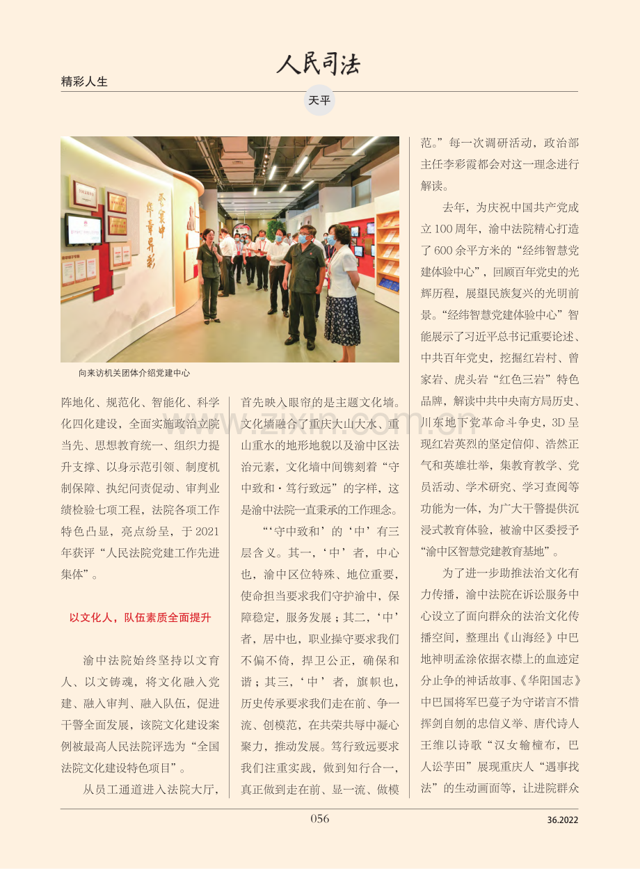 守中致和__笃行致远__重庆市渝中区法院党建工作纪实_杨领.pdf_第2页