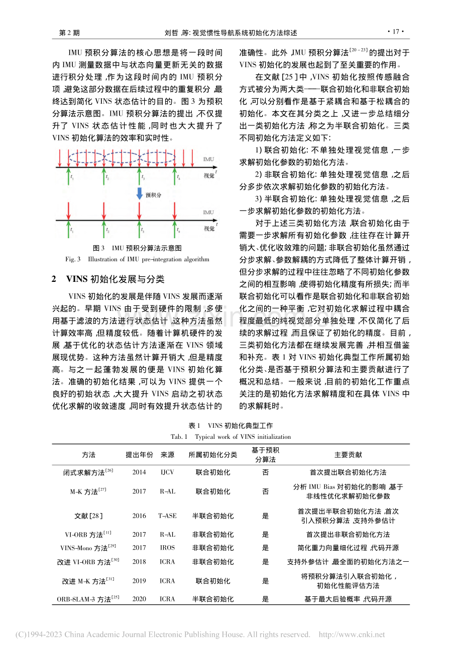 视觉惯性导航系统初始化方法综述_刘哲.pdf_第3页