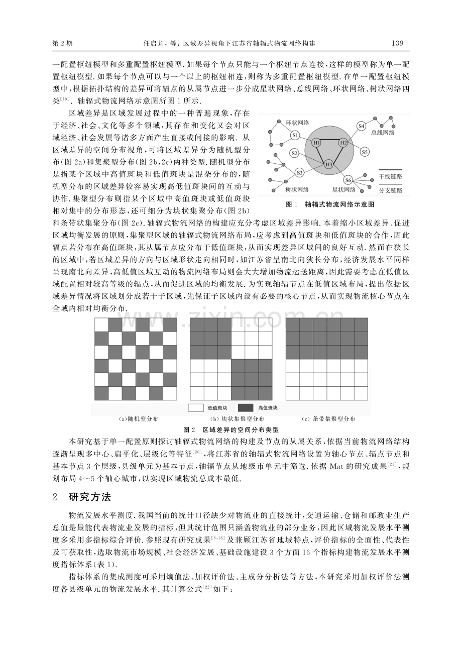 区域差异视角下江苏省轴辐式物流网络构建.pdf_第2页