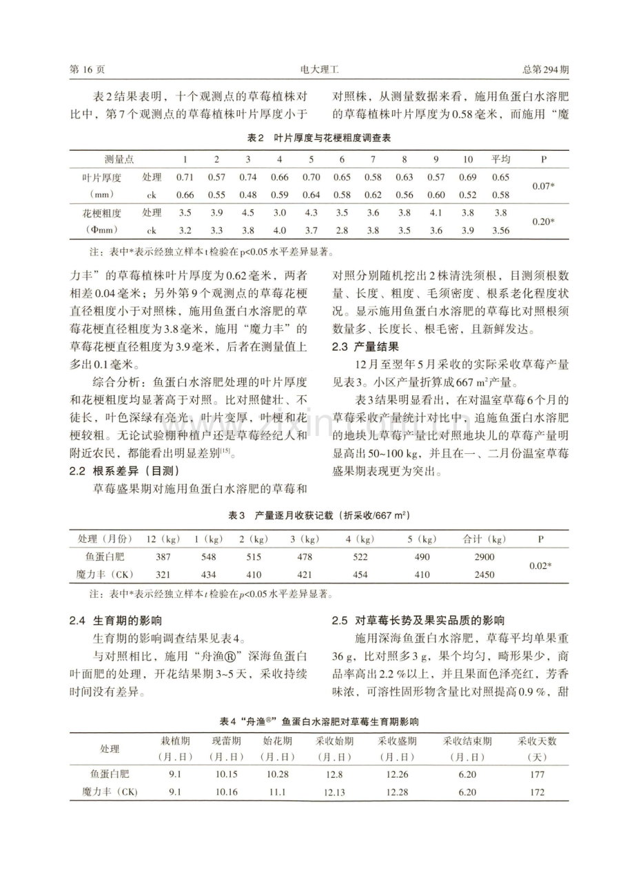 深海鱼蛋白水溶肥在温室草莓上的应用效果评价.pdf_第3页