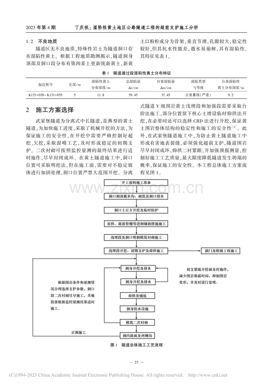 湿陷性黄土地区公路隧道工程的超前支护施工分析_丁庆祝.pdf_第2页