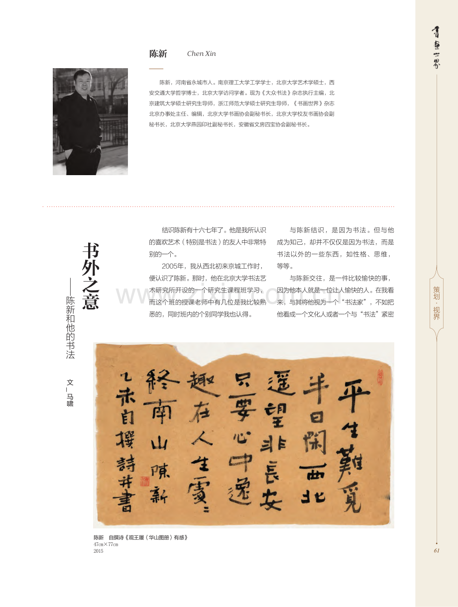 书外之意——陈新和他的书法_马啸.pdf_第1页