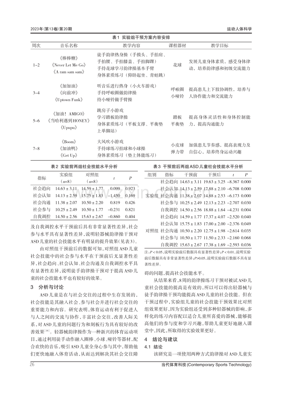 轻器械韵律操对ASD儿童社会技能的干预研究.pdf_第3页