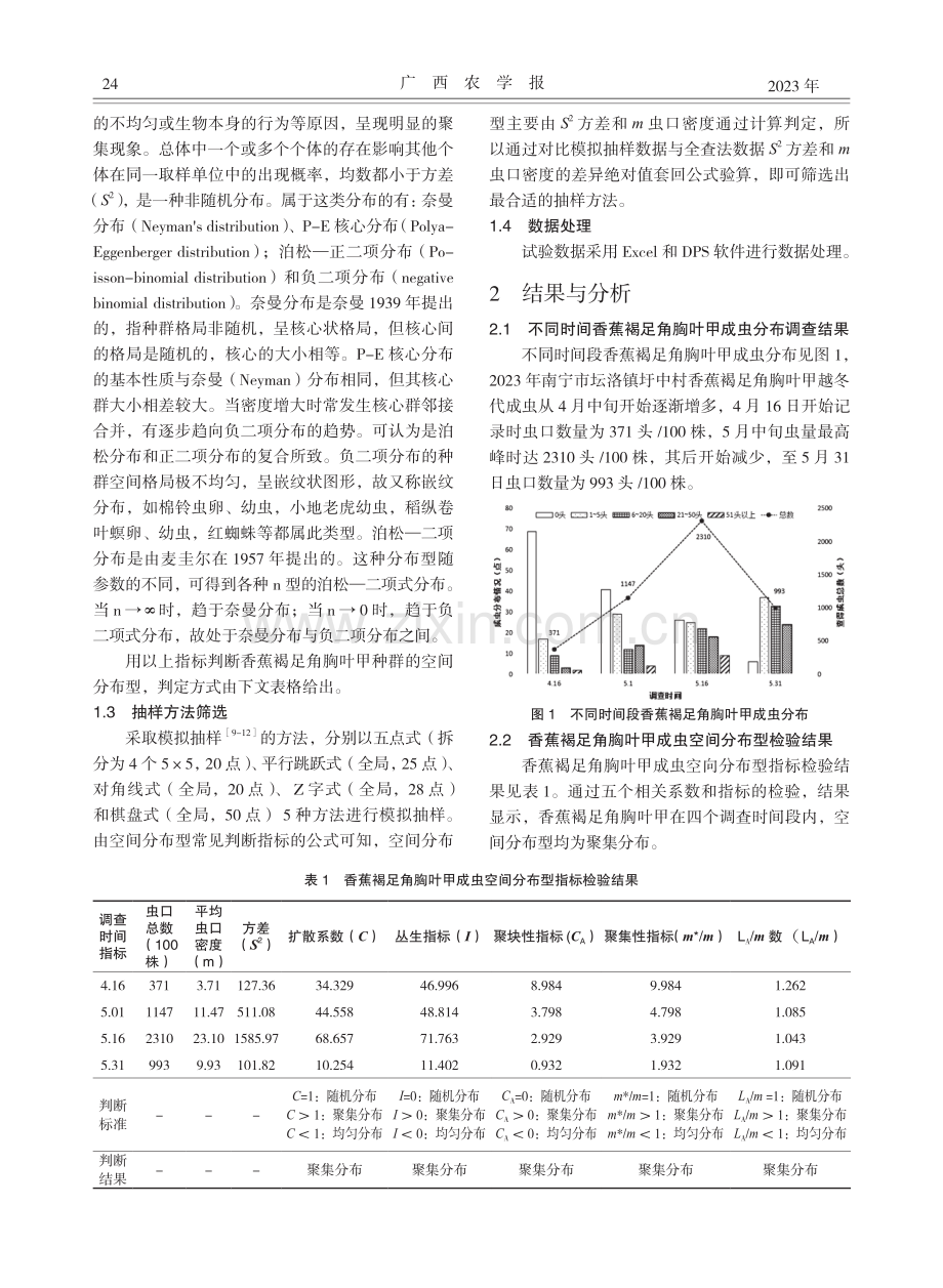 香蕉褐足角胸叶甲成虫空间分布型及抽样技术研究.pdf_第3页