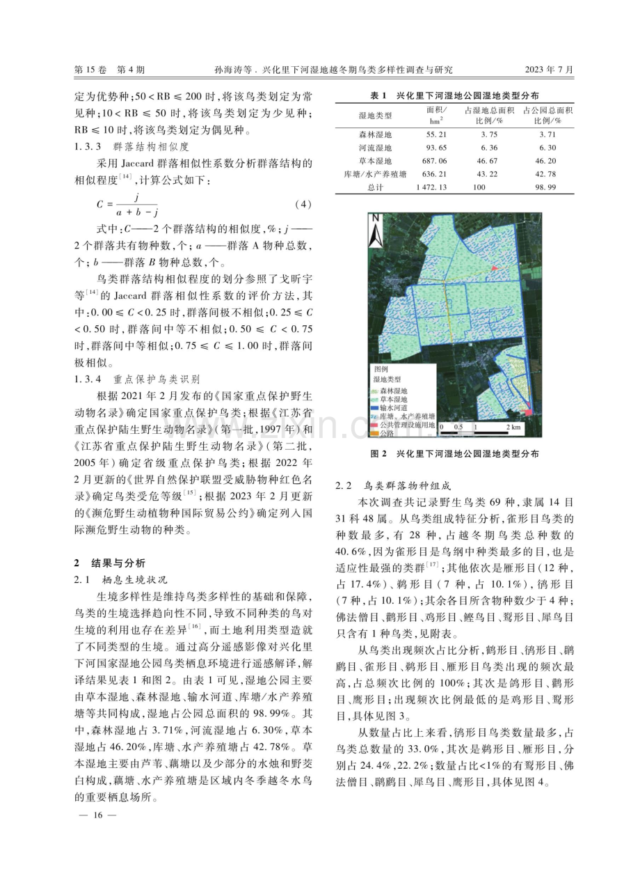 兴化里下河湿地越冬期鸟类多样性调查与研究.pdf_第3页