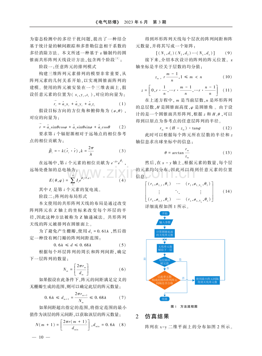 一种基于z轴制约的圆锥面共形阵列天线阵设计方法.pdf_第2页