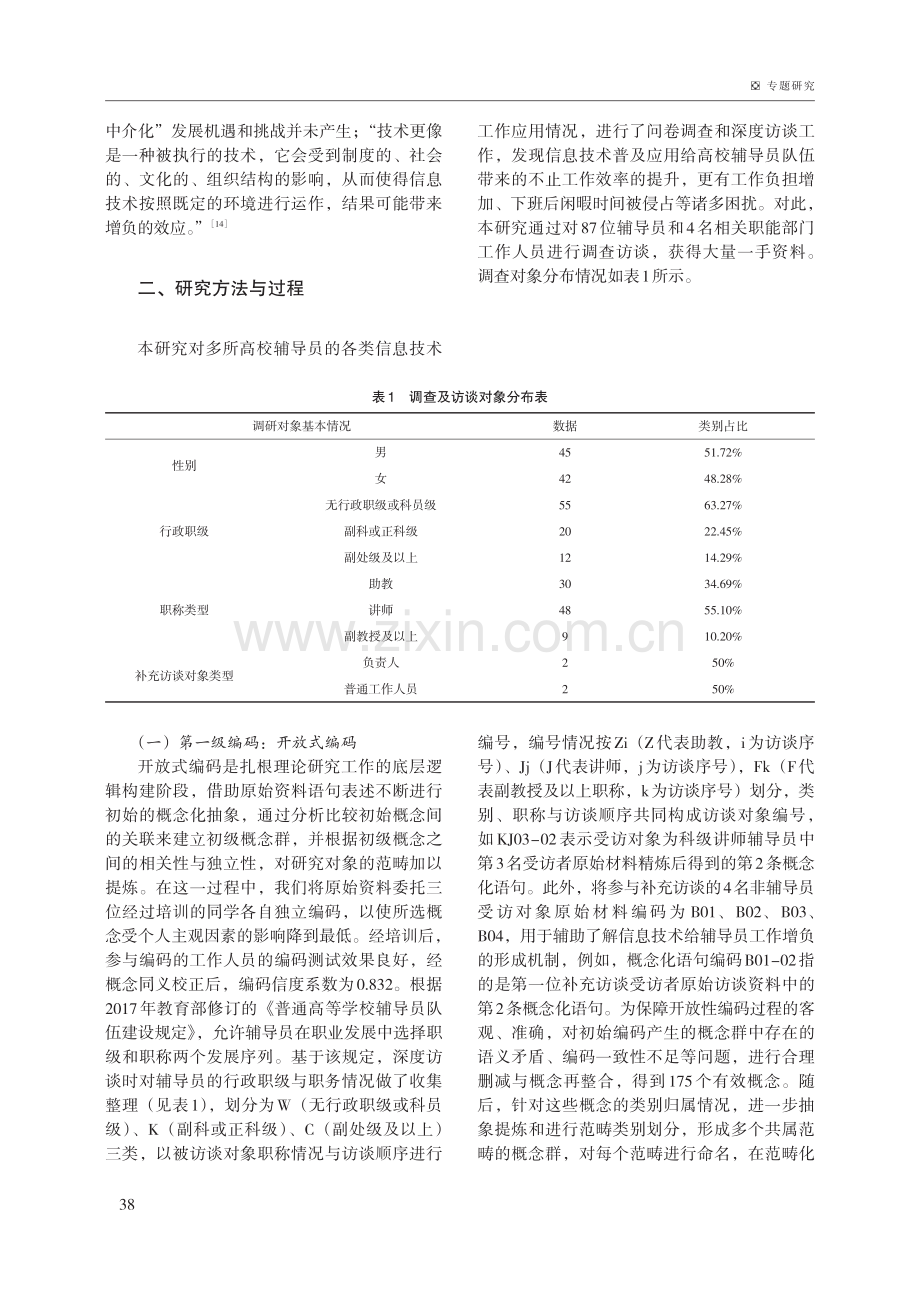 信息技术在辅导员工作中的增负效应——基于扎根理论的研究.pdf_第2页