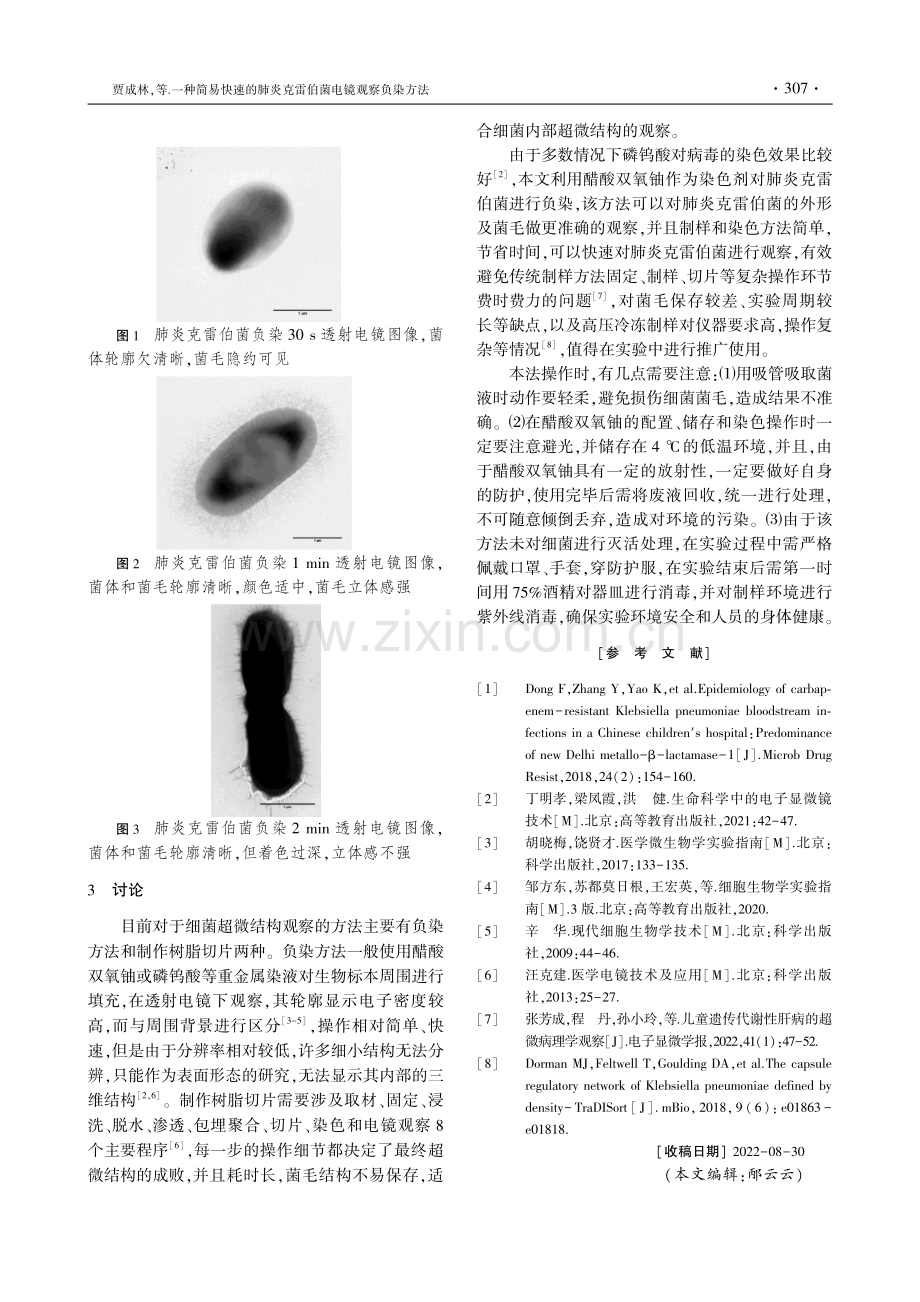 一种简易快速的肺炎克雷伯菌电镜观察负染方法.pdf_第2页