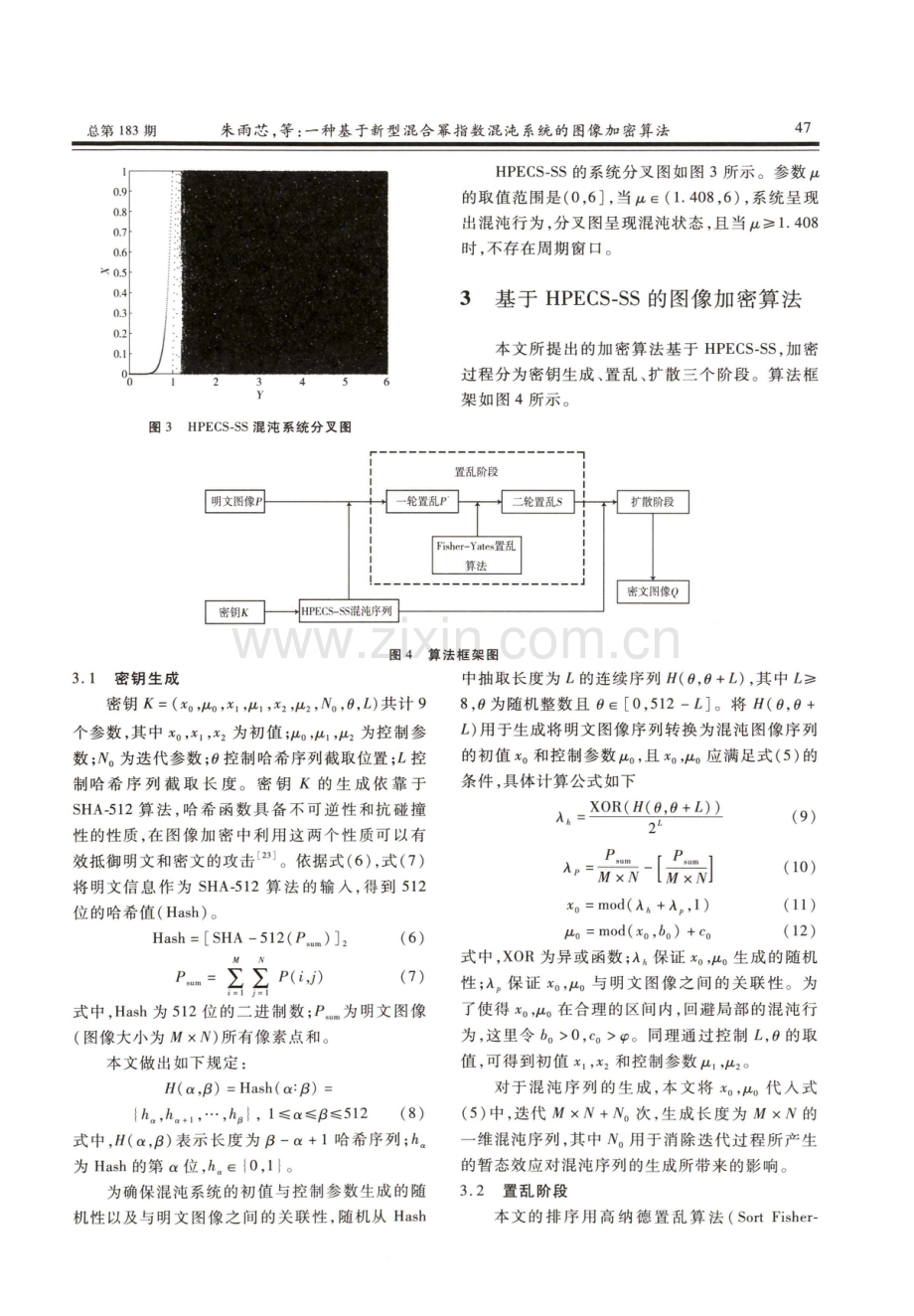 一种基于新型混合幂指数混沌系统的图像加密算法.pdf_第3页