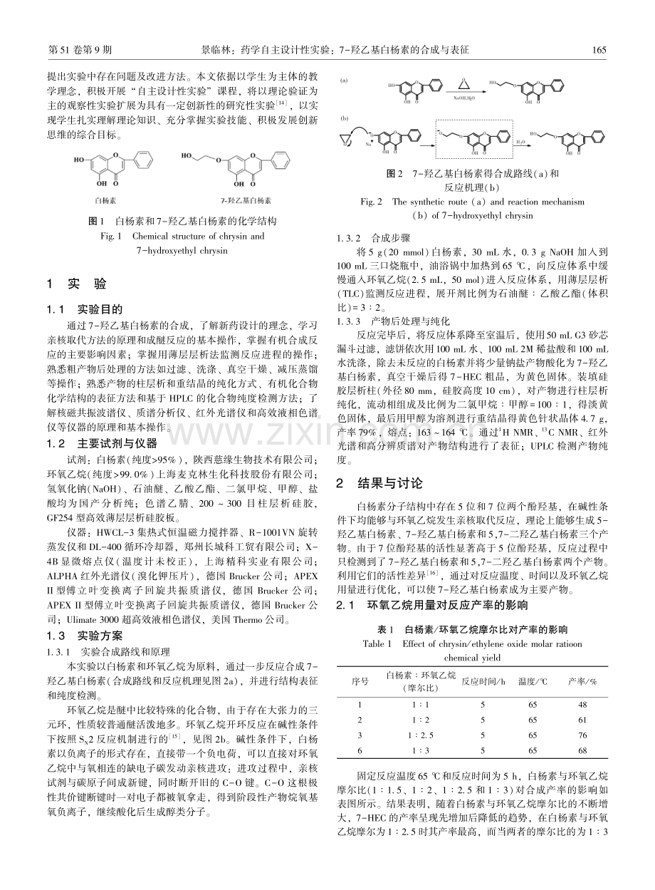 药学自主设计性实验：7-羟乙基白杨素的合成与表征.pdf_第2页