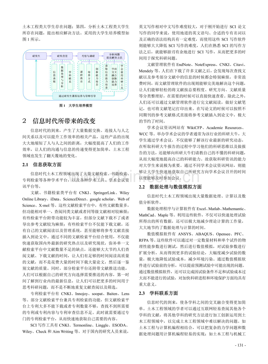 信息时代下土木工程类大学生培养模式探究.pdf_第2页