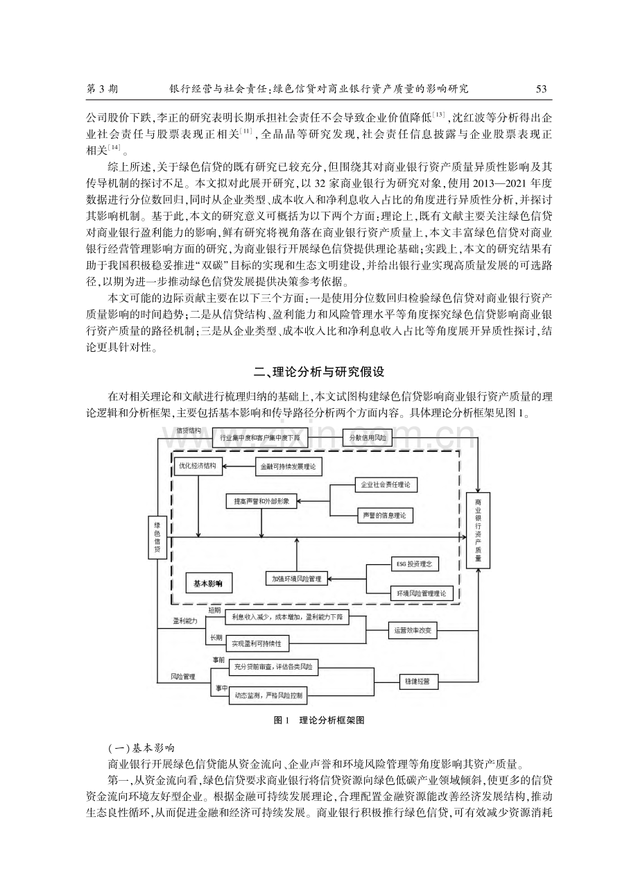 银行经营与社会责任：绿色信...商业银行资产质量的影响研究_张颖.pdf_第3页