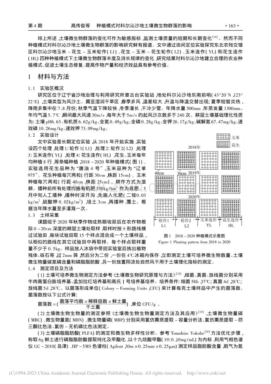 种植模式对科尔沁沙地土壤微生物群落的影响_高传俊.pdf_第2页