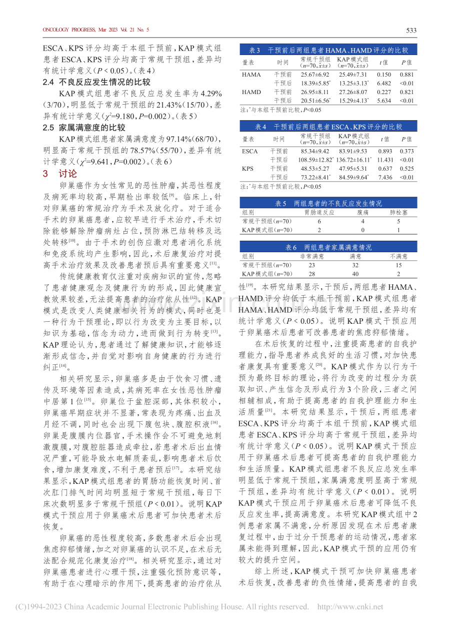 知信行模式干预在卵巢癌术后患者中的应用效果_晁蕊停.pdf_第3页