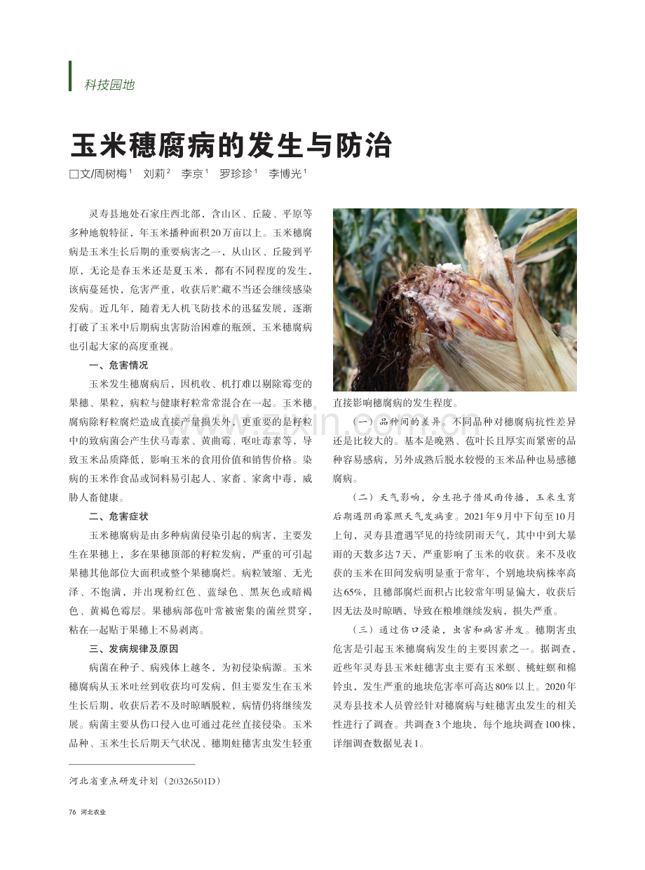 玉米穗腐病的发生与防治.pdf_第1页