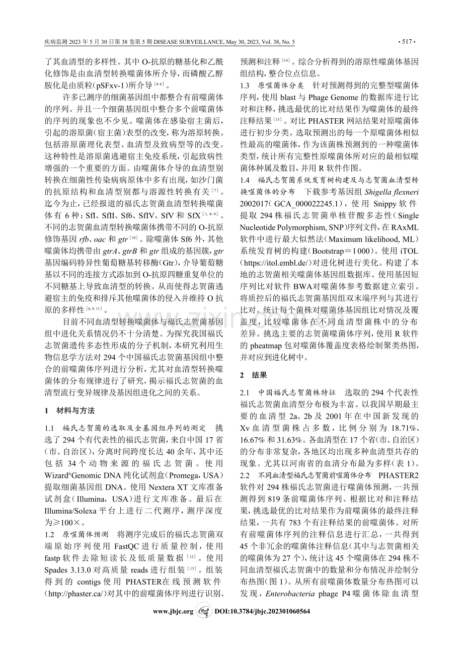 中国福氏志贺菌前噬菌体分布与基因组进化研究_梁俊容.pdf_第2页