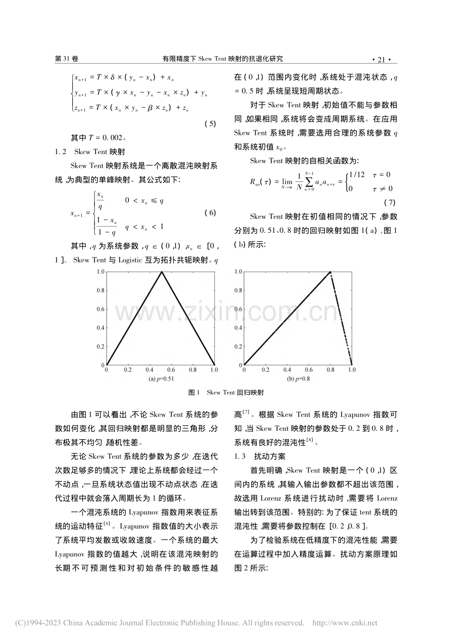 有限精度下Skew_Tent映射的抗退化研究_高世蕊.pdf_第3页