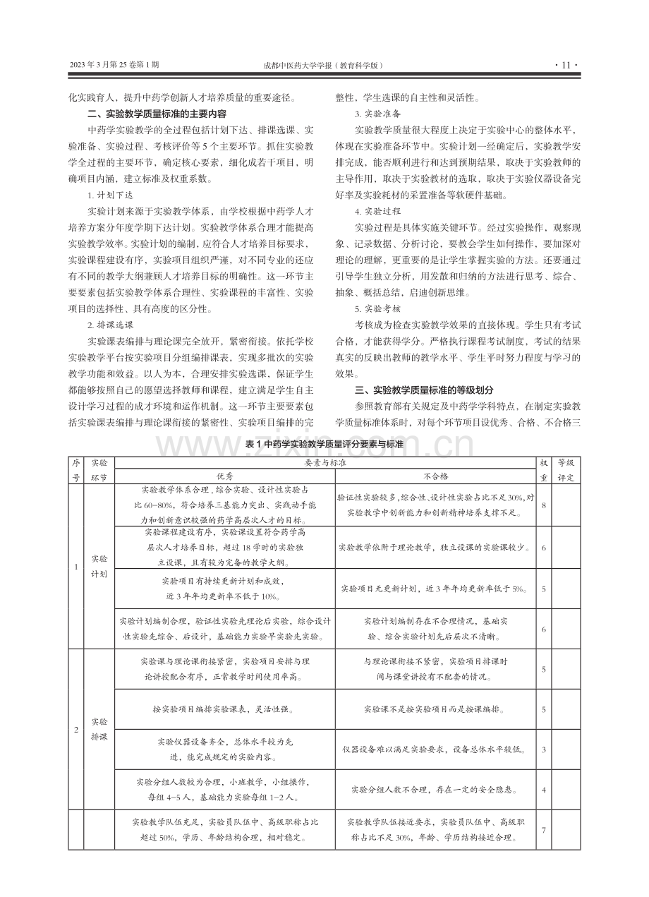 中药学实验教学质量评价体系探析与实践_陈林.pdf_第2页