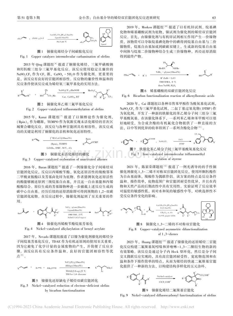 自由基介导的烯烃双官能团化反应进展研究_金小芳.pdf_第2页