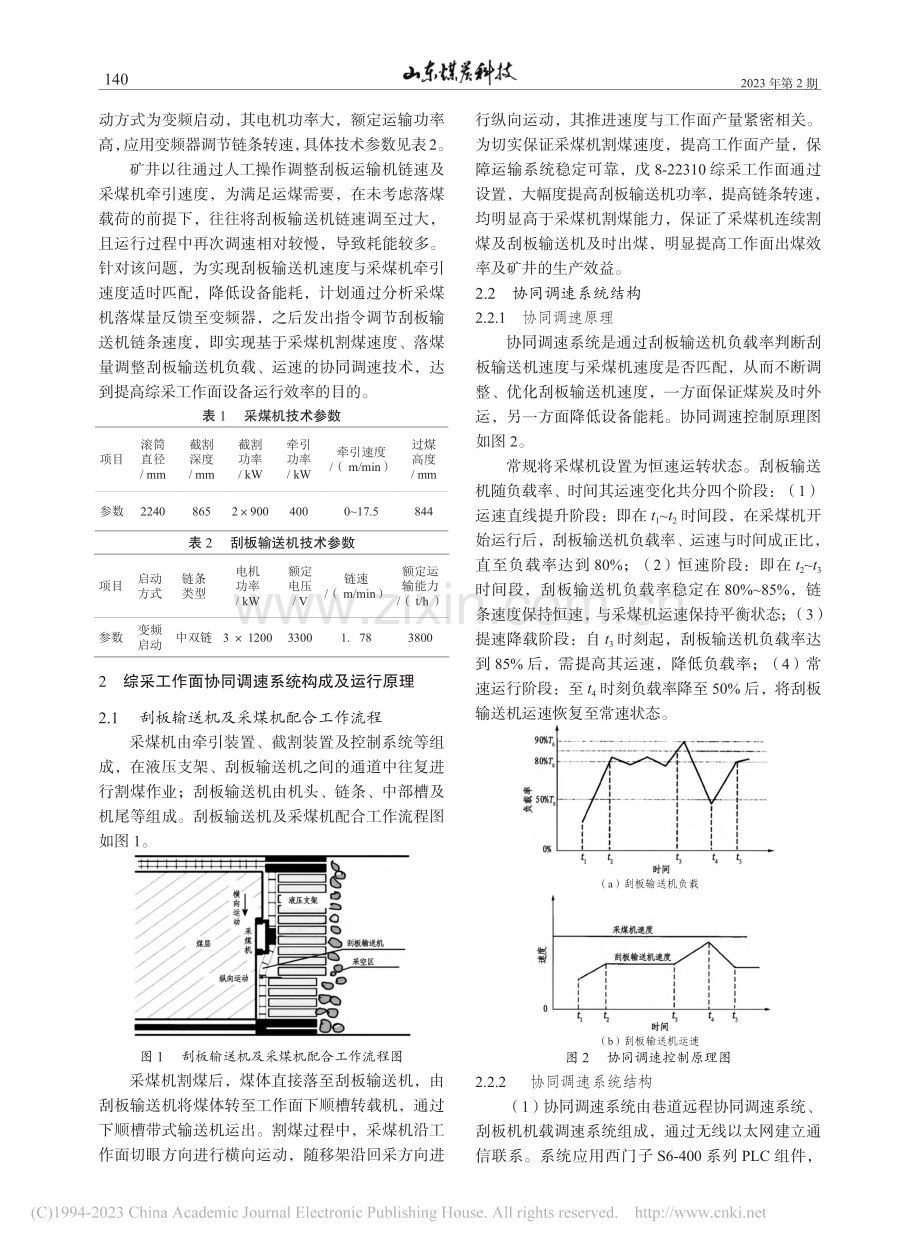 综采工作面采煤机与刮板输送机协同调速技术应用_胡浩.pdf_第2页