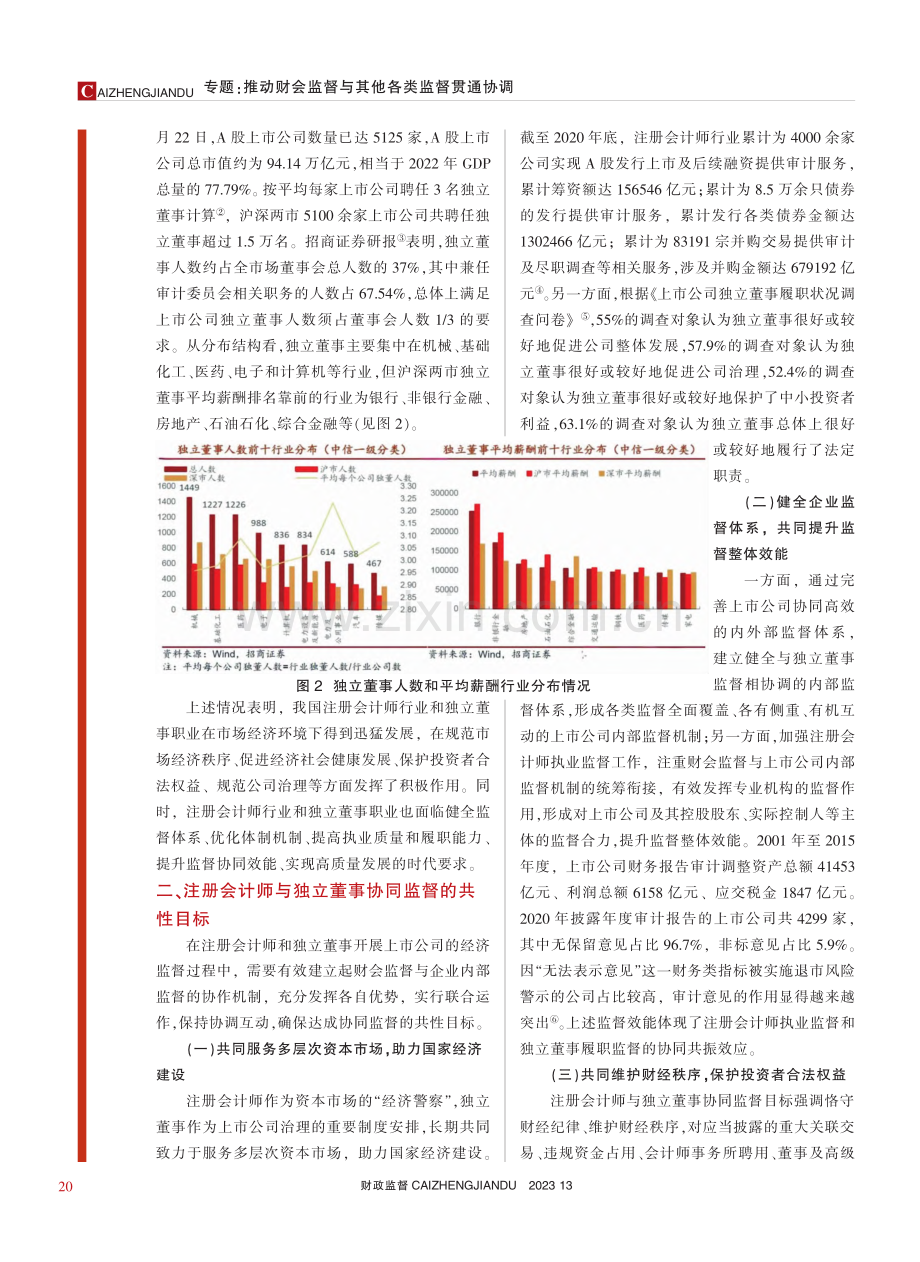 注册会计师与独立董事协同监...—基于上市公司财会监督视角_刘胜良.pdf_第2页