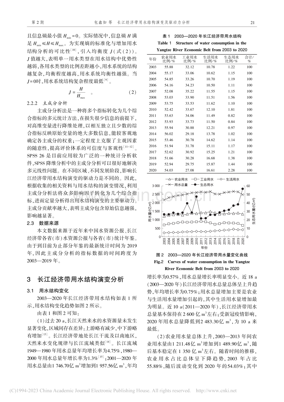 长江经济带用水结构演变及驱动力分析_包鑫如.pdf_第3页