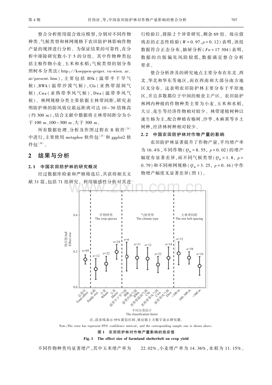 中国农田防护林对作物产量影响的整合分析.pdf_第3页