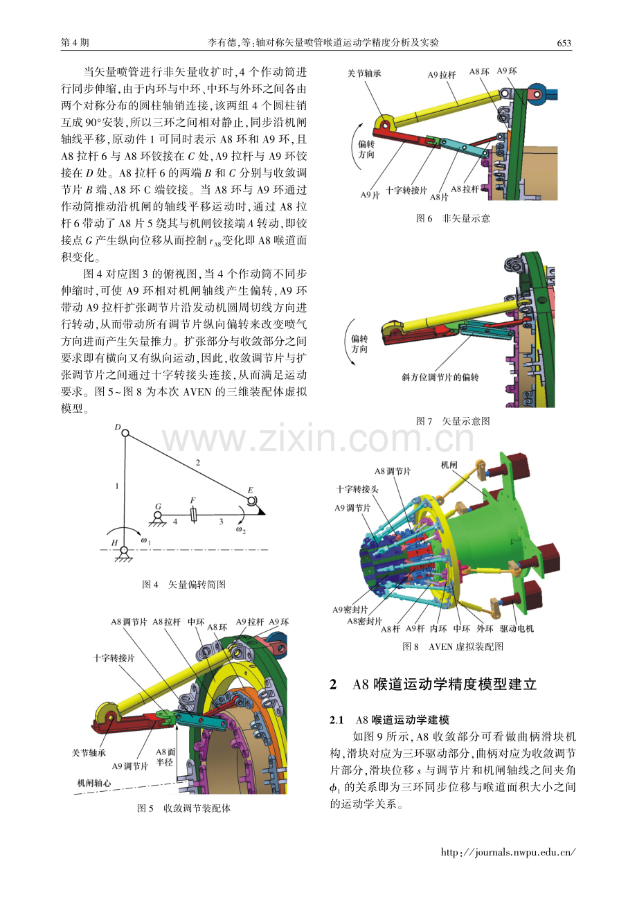 轴对称矢量喷管喉道运动学精度分析及实验_李有德.pdf_第3页