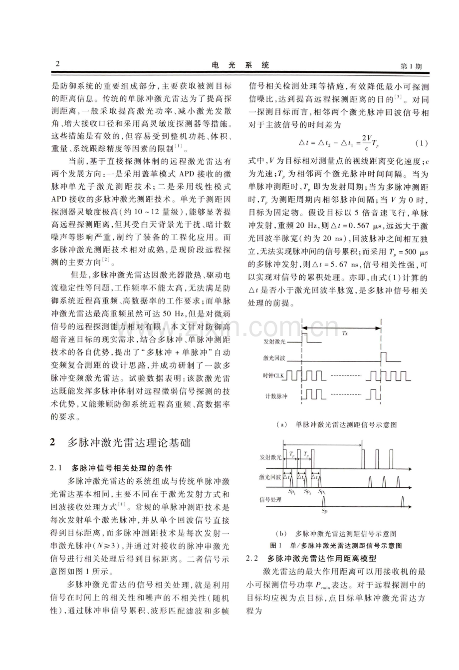 针对高超音速目标的多脉冲变频激光雷达设计与实现.pdf_第2页