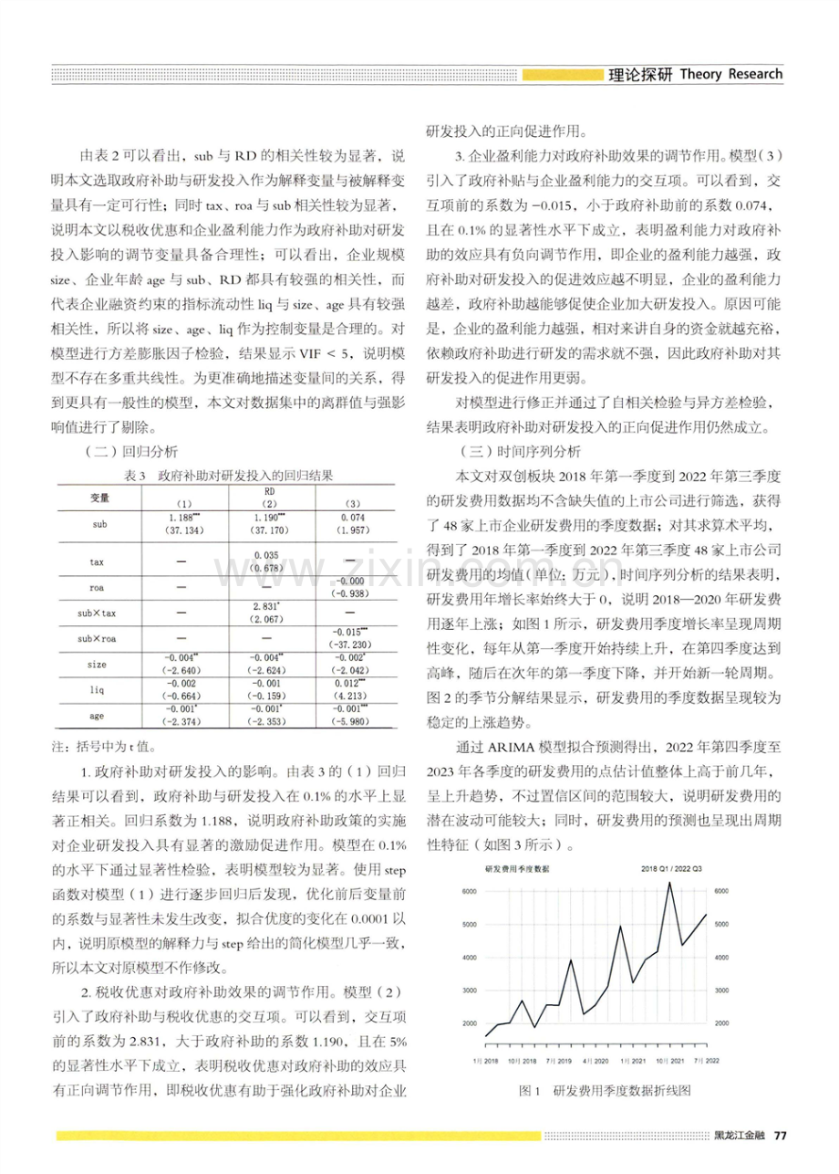 政府补助对企业研发投入影响的实证研究——来自双创板块上市公司的经验证据.pdf_第3页