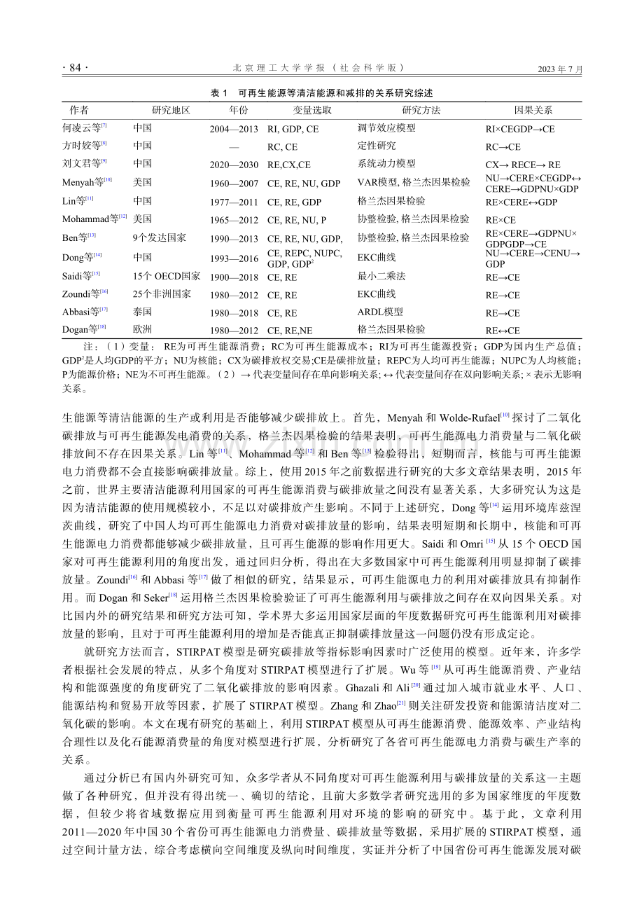 中国省域可再生能源电力消费对碳排放量的时空影响.pdf_第2页