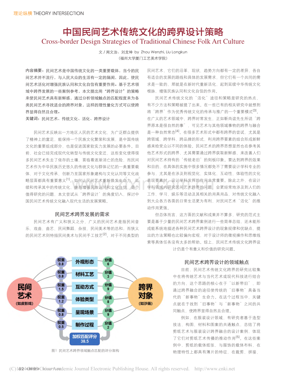 中国民间艺术传统文化的跨界设计策略_周文治.pdf_第1页