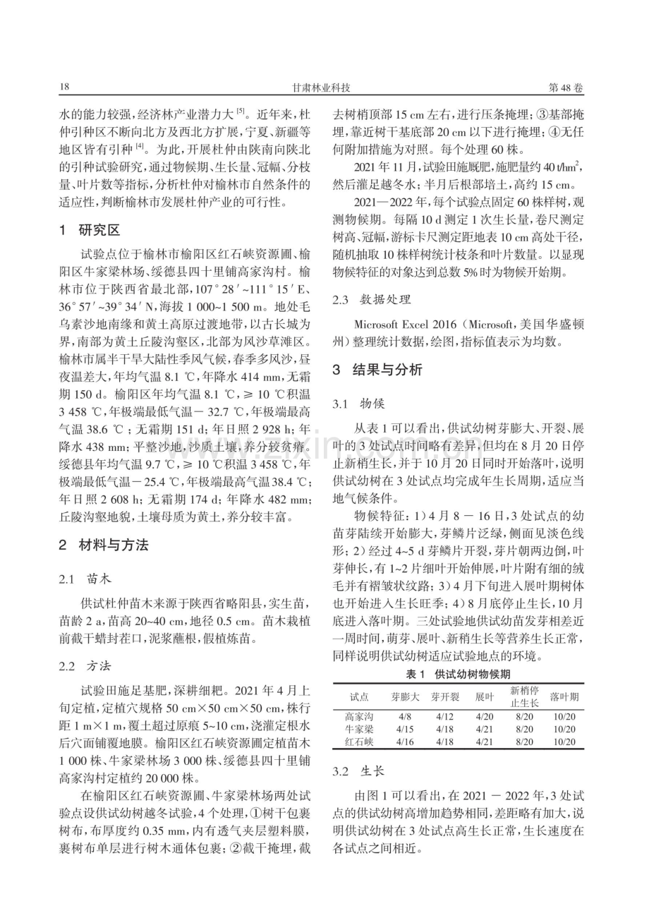 榆林市杜仲引种初报.pdf_第2页