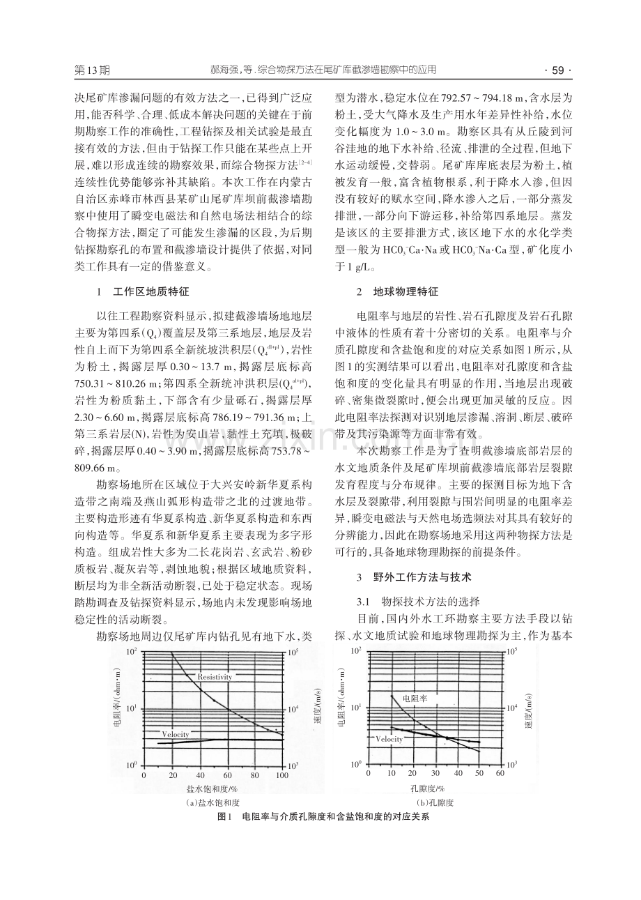 综合物探方法在尾矿库截渗墙勘察中的应用.pdf_第2页