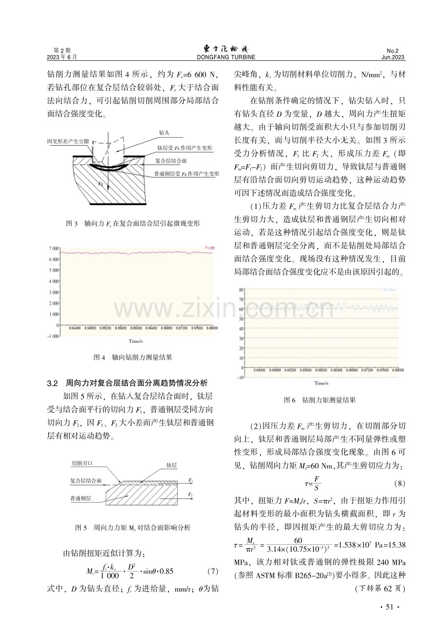 钻削力对凝汽器复合材料管板结合面影响分析.pdf_第3页