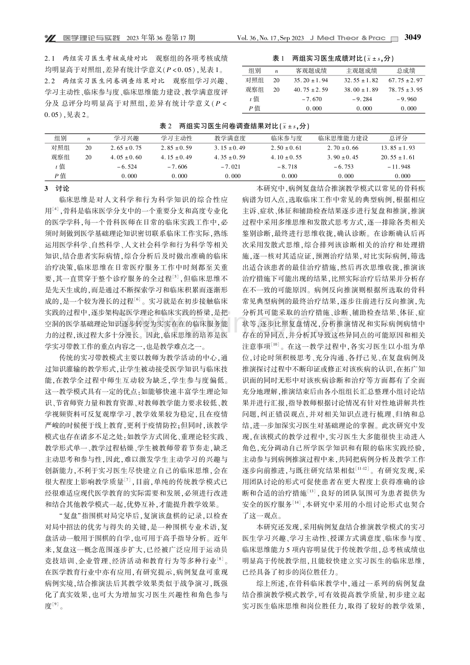 初探病例复盘结合推演法在骨科临床思维建立中的应用.pdf_第2页