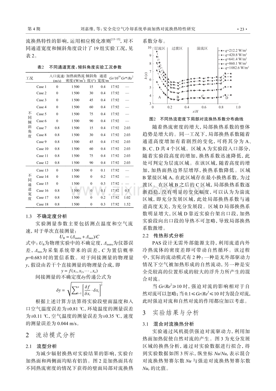 安全壳空气冷却系统单面加热对流换热特性研究.pdf_第3页