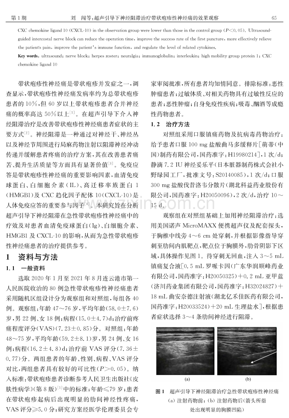 超声引导下神经阻滞治疗带状疱疹性神经痛的效果观察.pdf_第2页