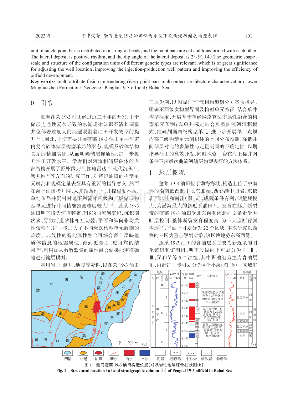 渤海蓬莱19-3油田新近系明下段曲流河储层构型表征.pdf_第2页