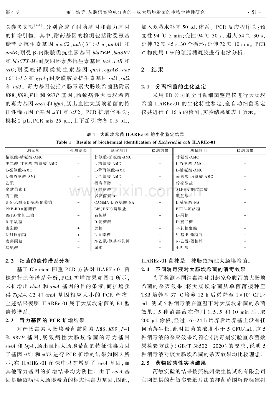 从腹泻实验兔分离的一株大肠埃希菌的生物学特性研究.pdf_第3页