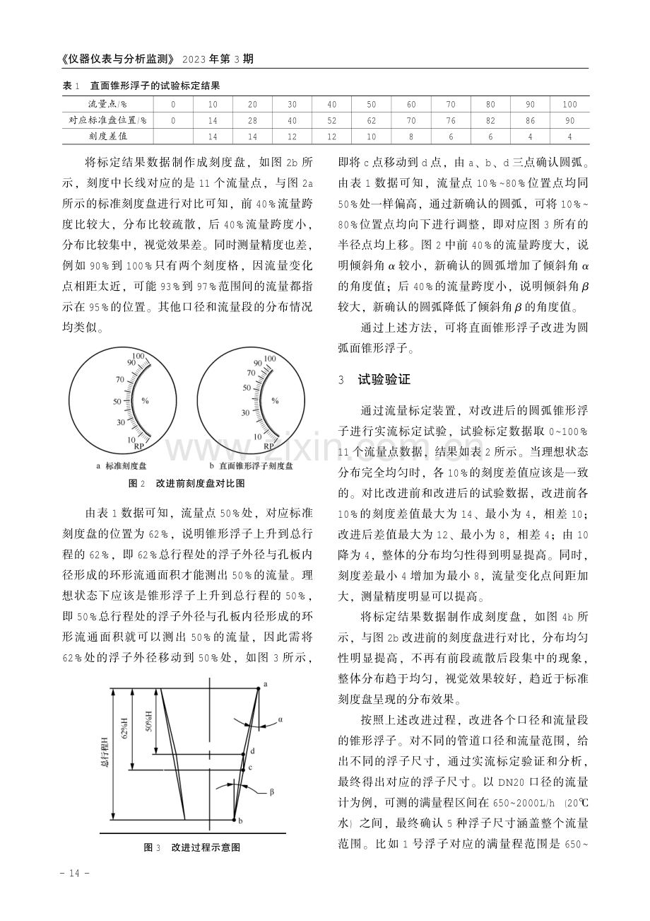 浮子流量计锥形浮子改进分析与试验研究.pdf_第3页