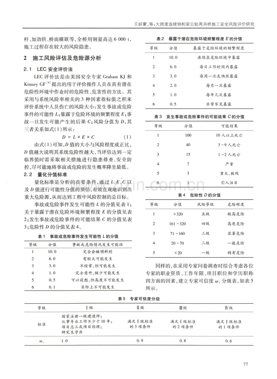 大跨度连续钢桁梁公轨两用桥施工安全风险评价研究.pdf_第2页