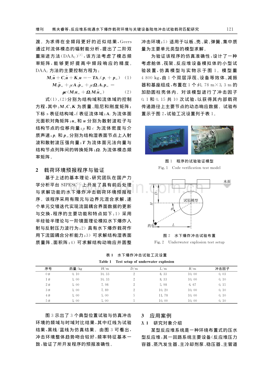 反应堆系统遇水下爆炸载荷环境与关键设备陆地冲击试验载荷匹配研究.pdf_第3页