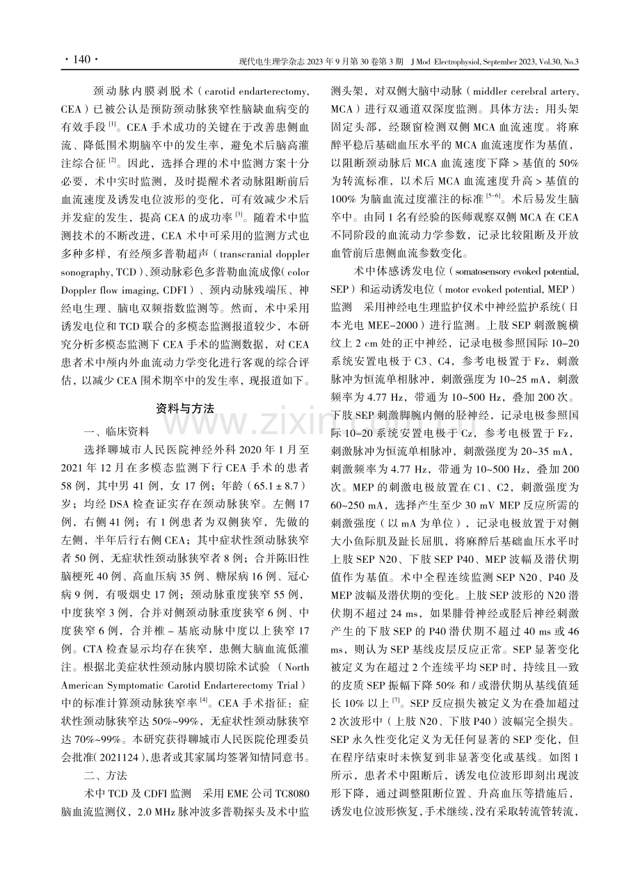 多模态监测在颈动脉内膜剥脱术中的应用.pdf_第2页