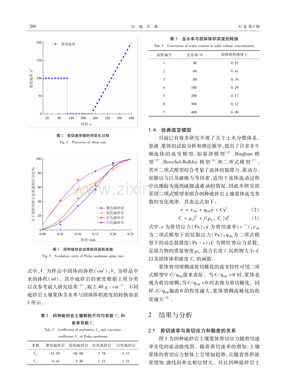 典型砒砂岩土壤浆体流变特性.pdf_第3页