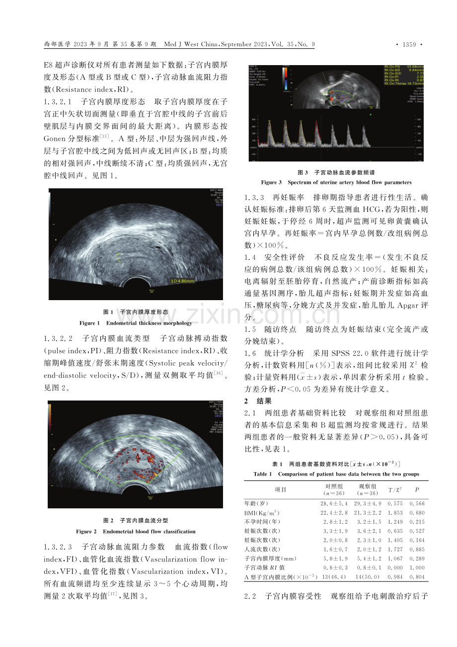 仿生物电刺激治疗对薄型子宫内膜不孕症患者再妊娠的有效性及安全性.pdf_第3页