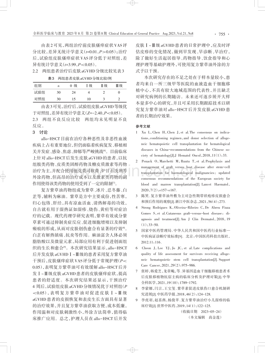 复方紫草油在急性皮肤移植物抗宿主病患者中的应用.pdf_第2页