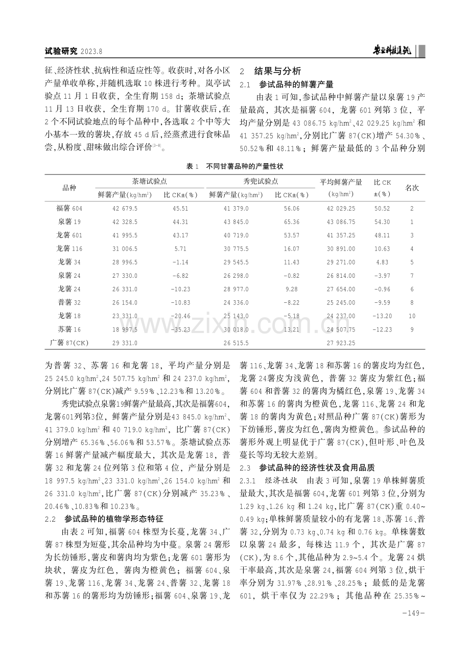 福鼎市甘薯新品种对比试验.pdf_第2页